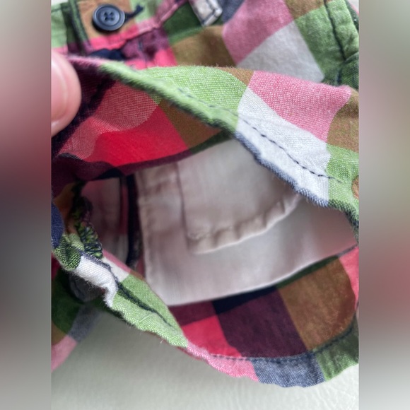 4/$20💥3M Gap Adorable Plaid Woven Cotton Twill Shorts, Comfy Waistband, Pockets - Picture 12 of 15